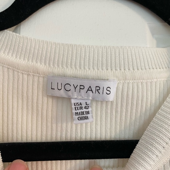 Lucy Paris White Eyelet Sleeve Blouse - Picture 3 of 3